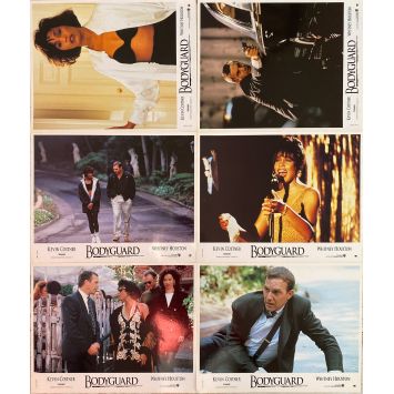 BODYGUARD Lobby Cards x6 - 9x12 in. - 1992 - Mick Jackson, Kevin Costner, Whitney Houston -