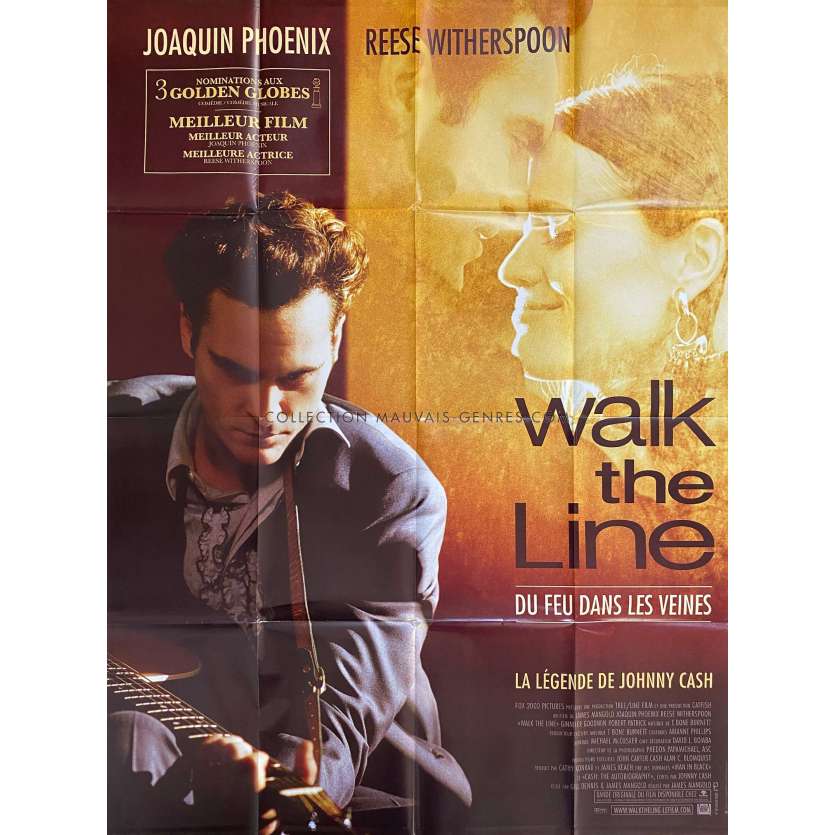 WALK THE LINE Movie Poster- 47x63 in. - 2005 - James mangold, Joaquim Phoenix - Johnny Cash