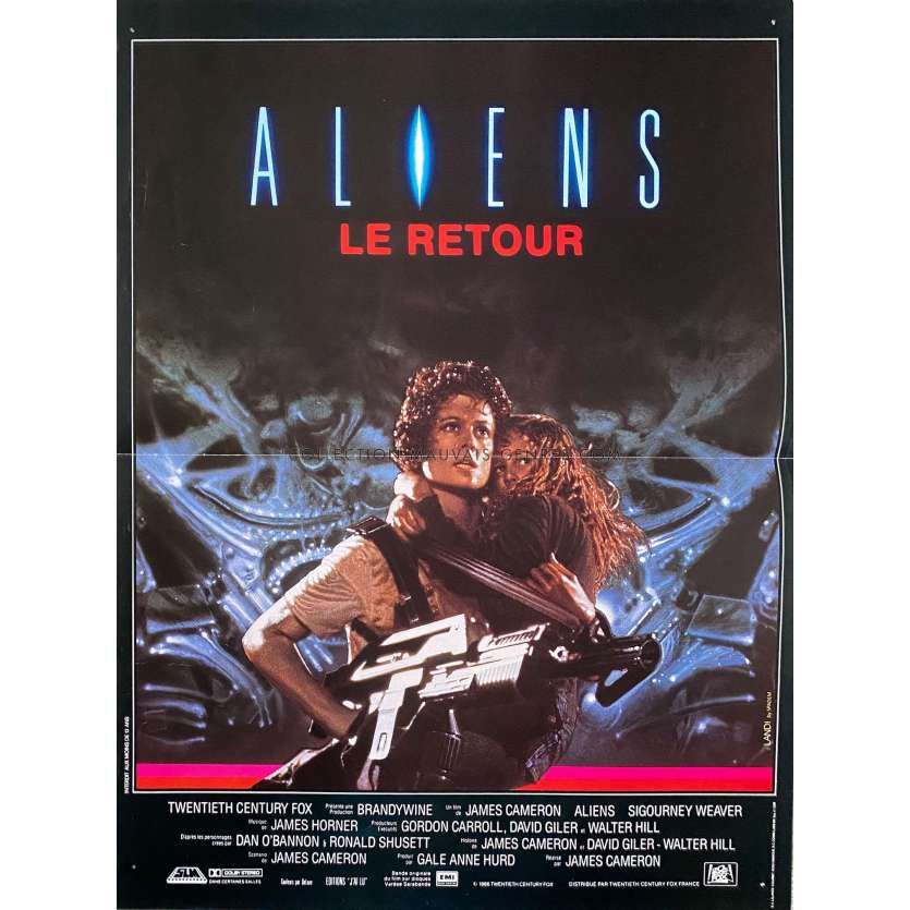 ALIENS Movie Poster- 15x21 in. - 1986 - James Cameron, Sigourney Weaver -