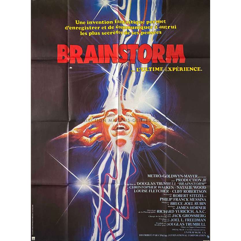 BRAINSTORM Affiche de film- 120x160 cm. - 1983 - Christopher Walken, Douglas Trumbull -