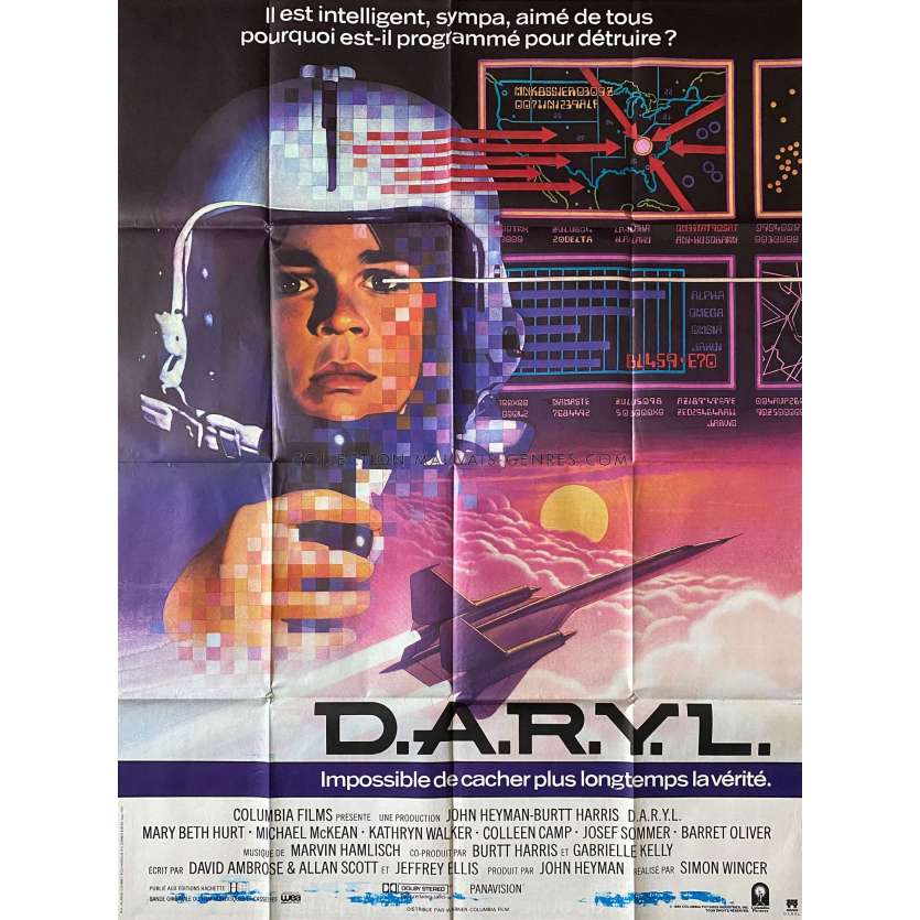 D.A.R.Y.L. Affiche de film- 120x160 cm. - 1985 - Mary Beth Hurt, Simon Wincer -