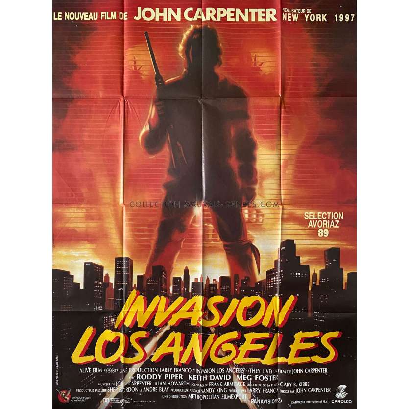 INVASION LOS ANGELES Affiche de film- 120x160 cm. - 1988 - Roddy Piper, John Carpenter -