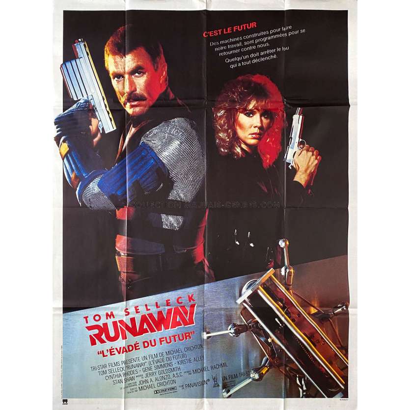 RUNAWAY Affiche de film- 120x160 cm. - 1984 - Tom Selleck, Michael Crichton -