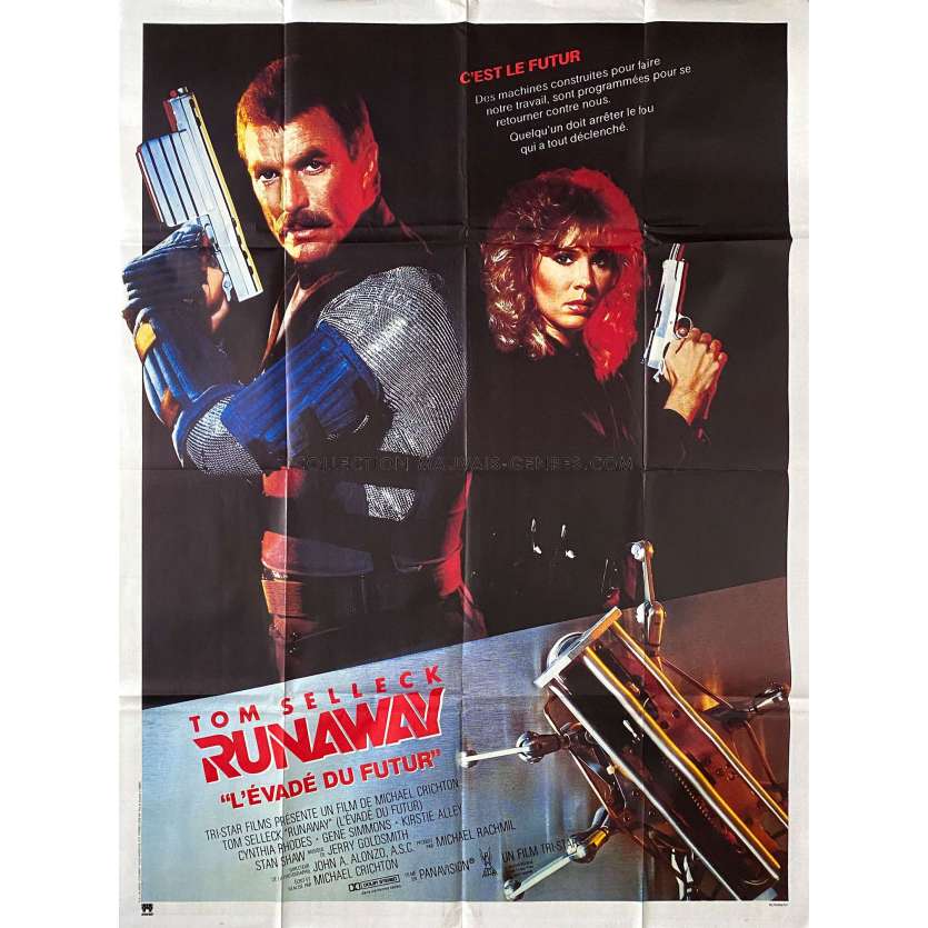 RUNAWAY Movie Poster- 47x63 in. - 1984 - Michael Crichton, Tom Selleck -