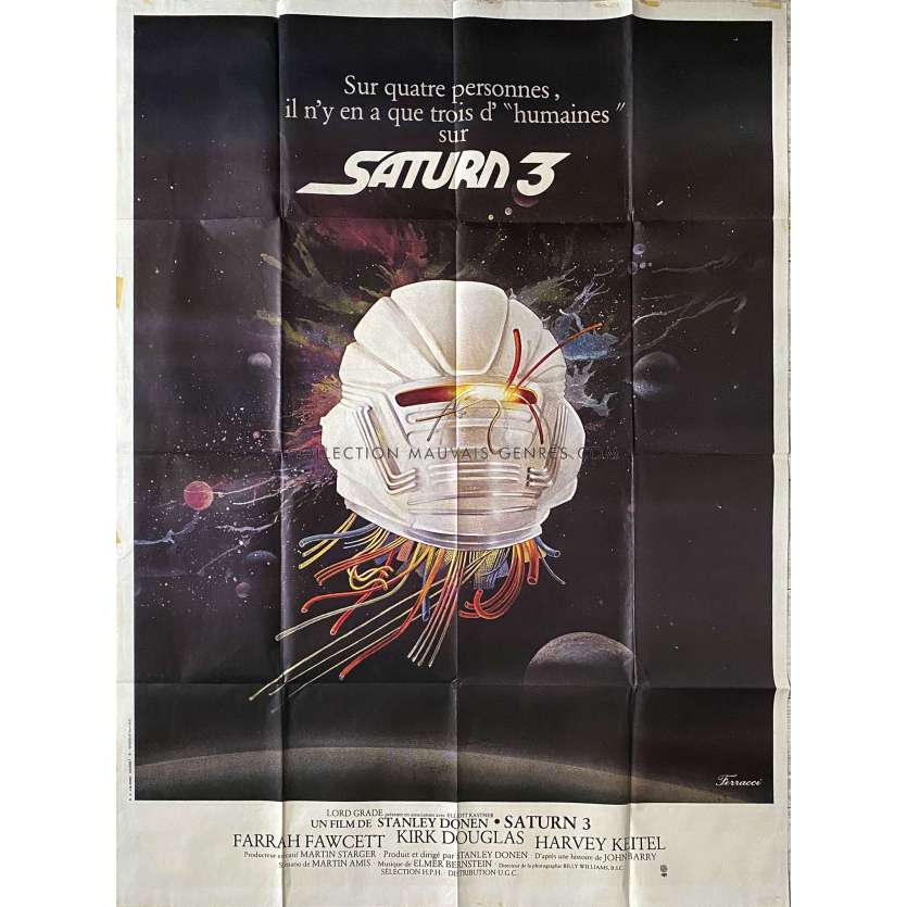 SATURN 3 Movie Poster- 47x63 in. - 1980 - Stanley Donen, Farrah Fawcett, Kirk Douglas -