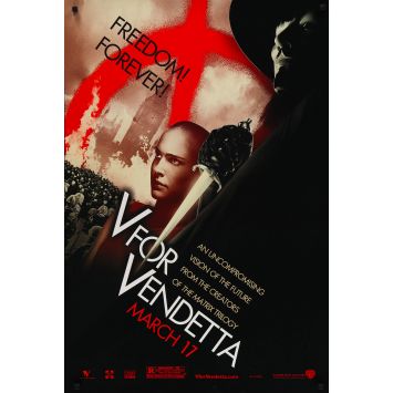 V FOR VENDETTA Movie Poster- 27x41 in. - 2005 - James McTeigue, Natalie Portman -