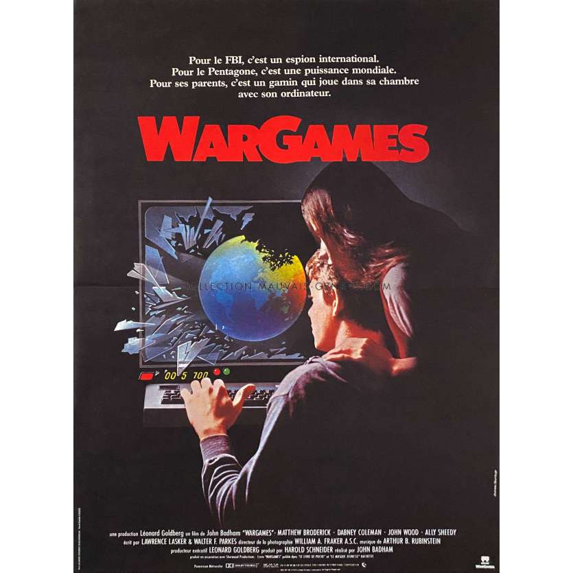 WAR GAMES Affiche de film- 40x54 cm. - 1983 - Matthew Broderick, John Badham -