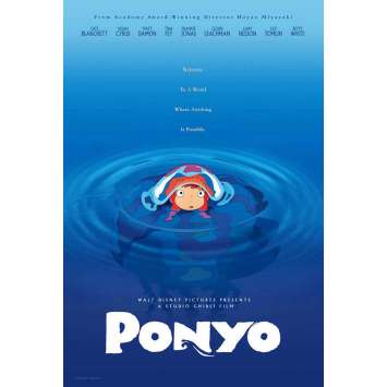PONYO ON THE CLIFF US Movie Poster 20x27 - 2008 - Hayao Miyazaki, Cate Blanchett