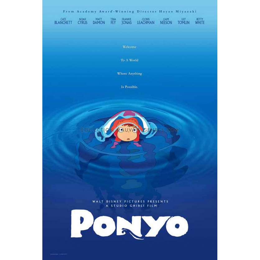 PONYO ON THE CLIFF US Movie Poster 20x27 - 2008 - Hayao Miyazaki, Cate Blanchett