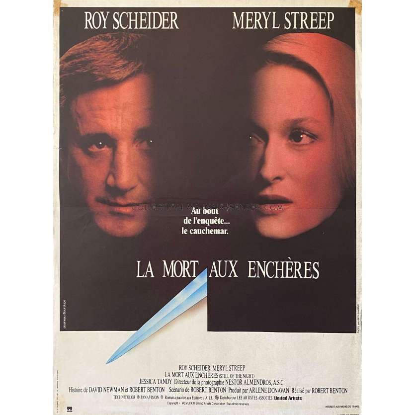 STILL OF THE NIGHT Movie Poster- 15x21 in. - 1982 - Robert Benton, Roy Sheider, Meryl Streep -