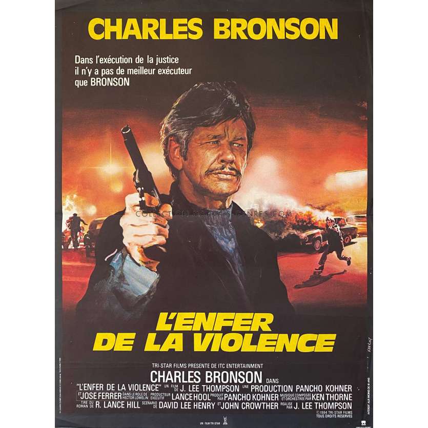 L'ENFER DE LA VIOLENCE Affiche de film- 40x54 cm. - 1984 - Charles Bronson, J. Lee Thompson -