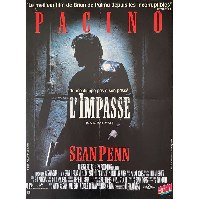 L'IMPASSE Affiche de film- 40x54 cm. - 1993 - Al Pacino, Brian de Palma -