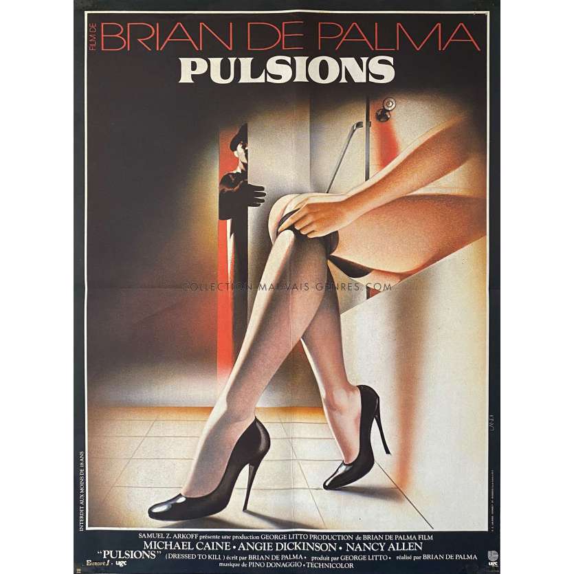DRESSED TO KILL Movie Poster- 15x21 in. - 1980 - Brian de Palma, Michael Caine -