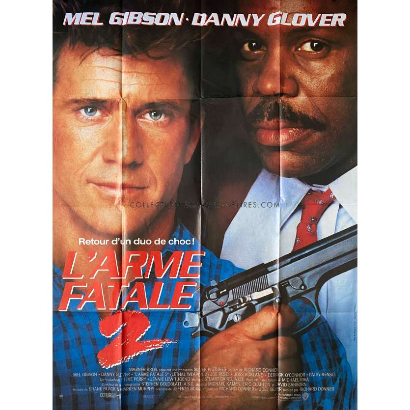 L'ARME FATALE 2 Affiche de film- 120x160 cm. - 1989 - Mel Gibson, Richard Donner -