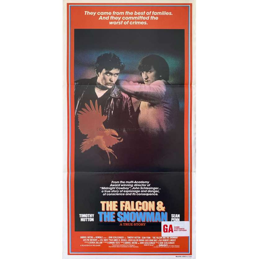 THE FALCON AND THE SNOWMAN Movie Poster- 13x30 in. - 1985 - John Schlesinger, Sean Penn -