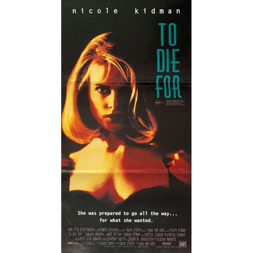 PRETE A TOUT Affiche de film- 33x78 cm. - 1995 - Nicole Kidman, Gus Van Sant -