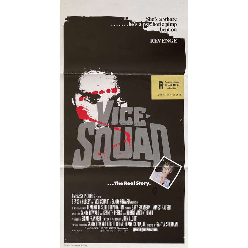 VICE SQUAD Affiche de film- 33x78 cm. - 1982 - Season Hubley, Gary Sherman -