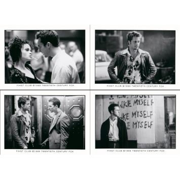 FIGHT CLUB Photos de presse x4 - 13x18 cm. - 1999 - Brad Pitt, Edward Norton, David Fincher -