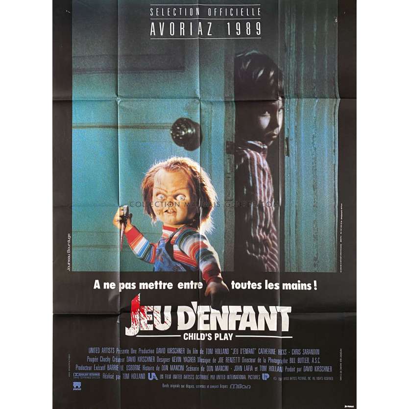 CHILD'S PLAY Movie Poster- 47x63 in. - 1988 - Tom Holland, Catherine Hicks -