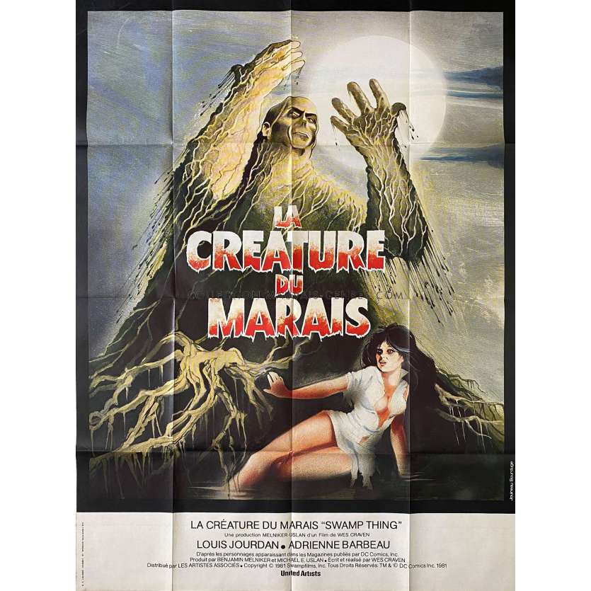 LA CREATURE DU MARAIS Affiche de film- 120x160 cm. - 1982 - Adrienne Barbeau, Wes Craven -