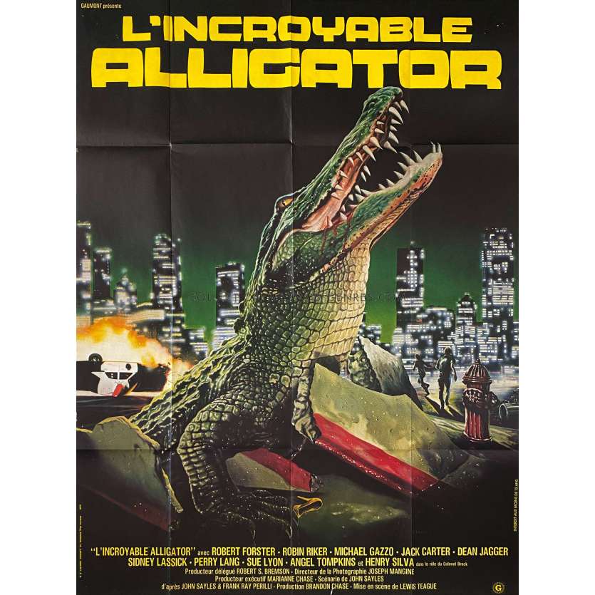 L'INCROYABLE ALLIGATOR Affiche de film- 120x160 cm. - 1980 - Robert Forster, Lewis Teague -