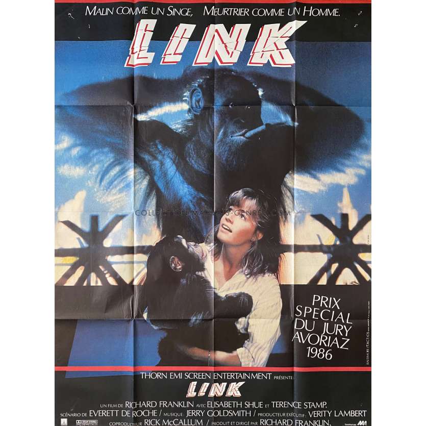 LINK Movie Poster- 47x63 in. - 1986 - Richard Franklin, Terence Stamp -