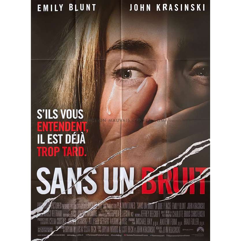 SANS UN BRUIT Affiche de film- 120x160 cm. - 2018 - Emily Blunt, John Krasinski -