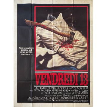 VENDREDI 13 Affiche de film- 120x160 cm. - 1980 - Kevin Bacon, Sean S. Cunningham -