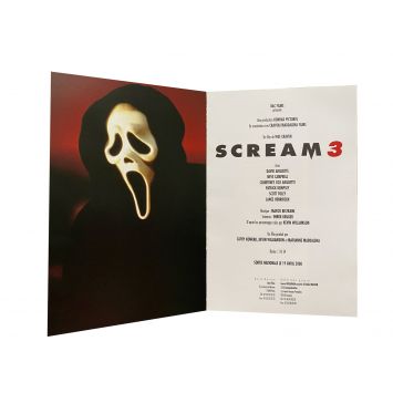 SCREAM 3 Dossier de presse- 16x24 cm. - 2000 - Neve Campbell, Wes Craven -