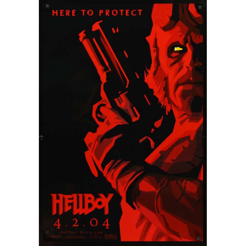 HELLBOY Affiche US Rare '04 Mike Mignola, Guillermo Del Toro, Perlman Movie Poster