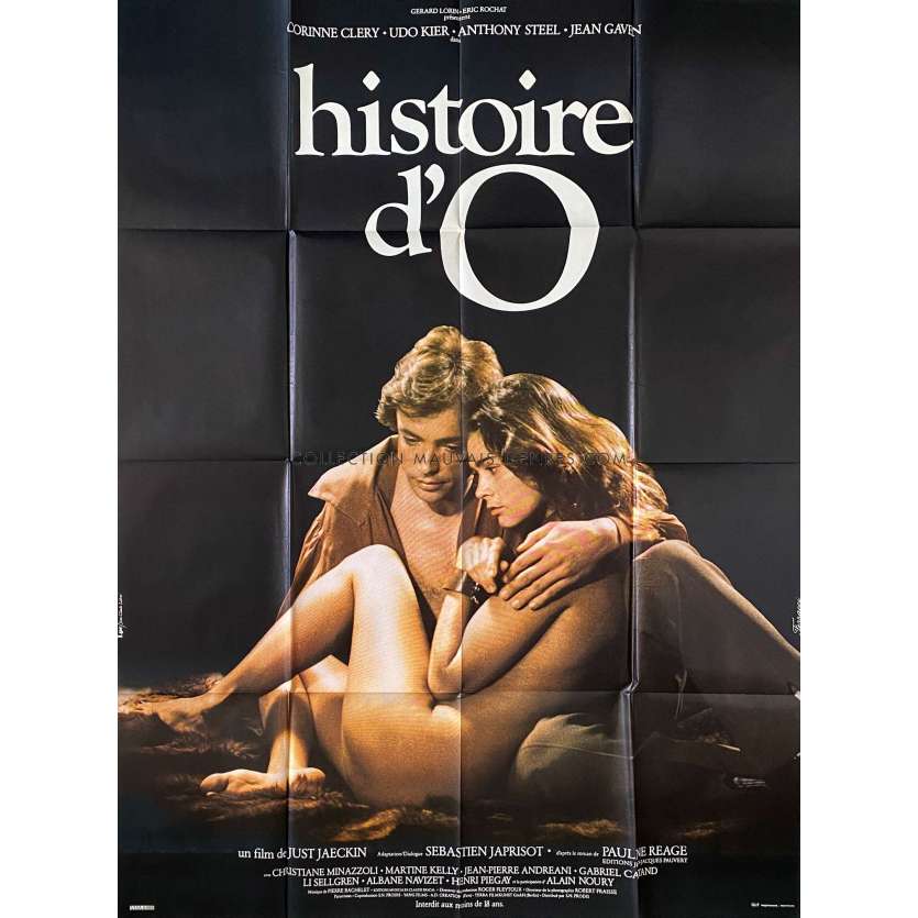 HISTOIRE D'O Affiche de film Style B - 120x160 cm. - 1975 - Corinne Cléry, Just Jaeckin