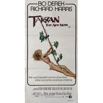 TARZAN THE APE MAN Movie Poster- 13x30 in. - 1981 - John Derek, Bo Derek - erotic