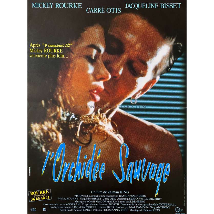 WILD ORCHID Movie Poster- 15x21 in. - 1989 - Zalman King, Mickey Rourke - erotic