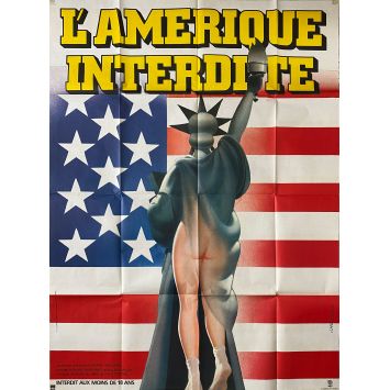 L'AMERIQUE INTERDITE Affiche de film- 120x160 cm. - 1977 - Bree Anthony, Romano Vanderbes - érotique
