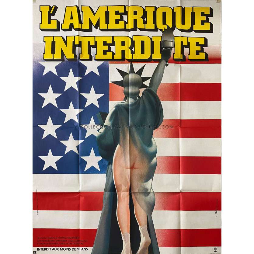 L'AMERIQUE INTERDITE Affiche de film- 120x160 cm. - 1977 - Bree Anthony, Romano Vanderbes - érotique