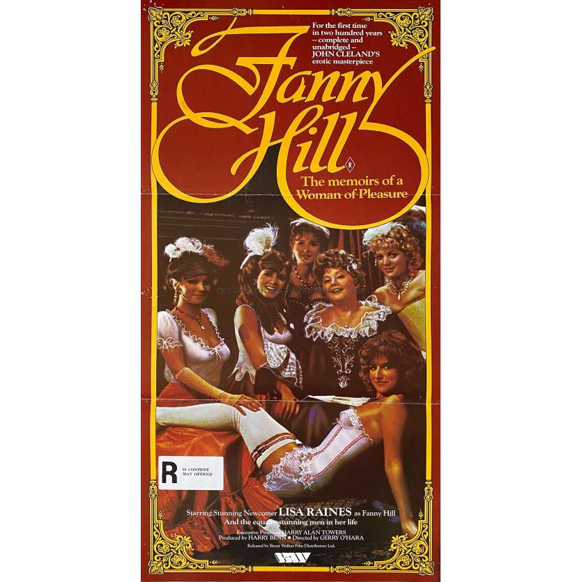 FANNY HILL Affiche de film- 33x78 cm. - 1983 - Oliver Reed, Gerry O'Hara - érotique