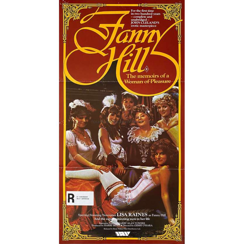 FANNY HILL Movie Poster- 13x30 in. - 1983 - Gerry O'Hara, Oliver Reed - erotic