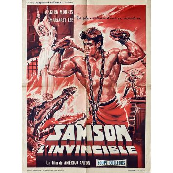 SAMSON L'INVINCIBLE Affiche de film- 60x80 cm. - 1963 - Kirk Morris, Tanio Boccia - Peplum