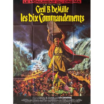 LES DIX COMMANDEMENTS Affiche de film- 120x160 cm. - 1956 - Charlton Heston, Cecil B. DeMille - Peplum