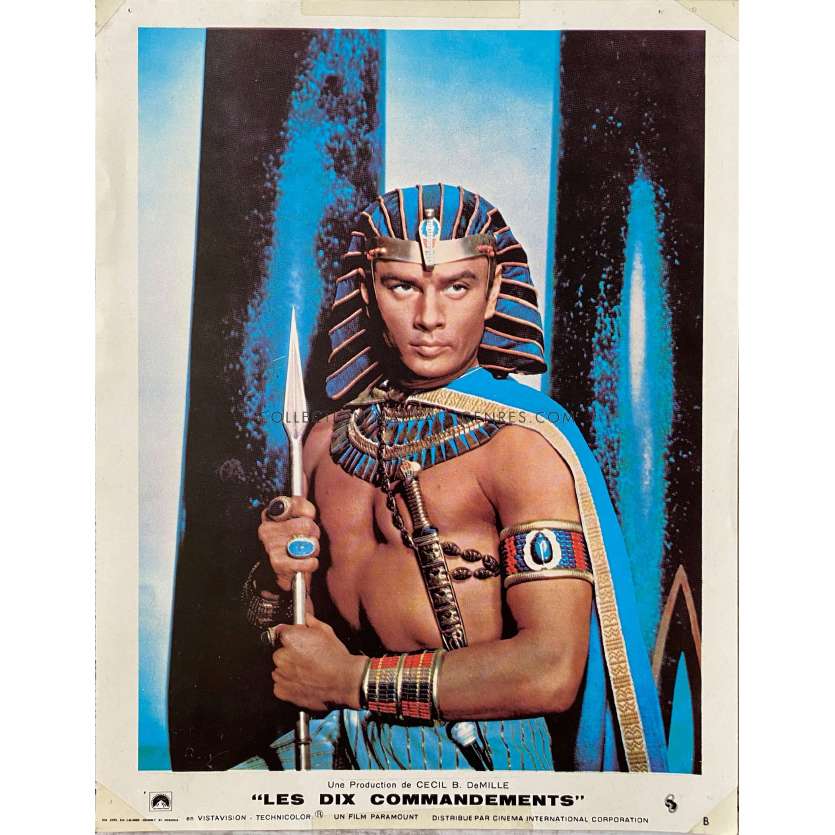 THE TEN COMMANDMENTS Lobby Card- 9x12 in. - 1956/R1970 - Cecil B. DeMille, Charlton Heston - Sword-and-sandal