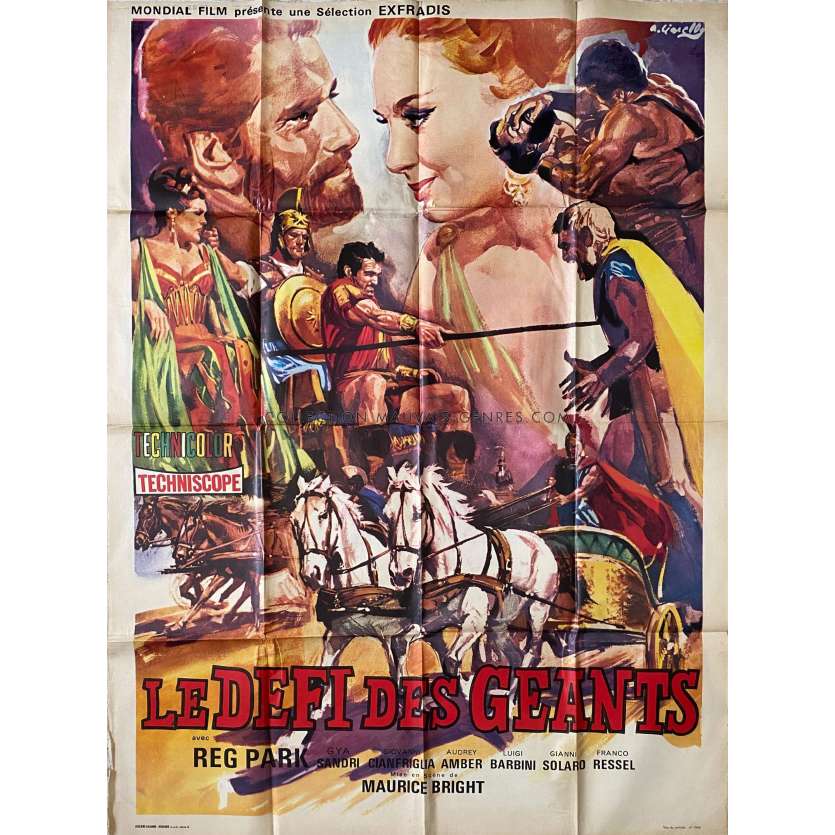 HERCULES THE AVENGER Movie Poster- 47x63 in. - 1965 - Maurizio Lucidi, Reg Park - Sword-and-sandal