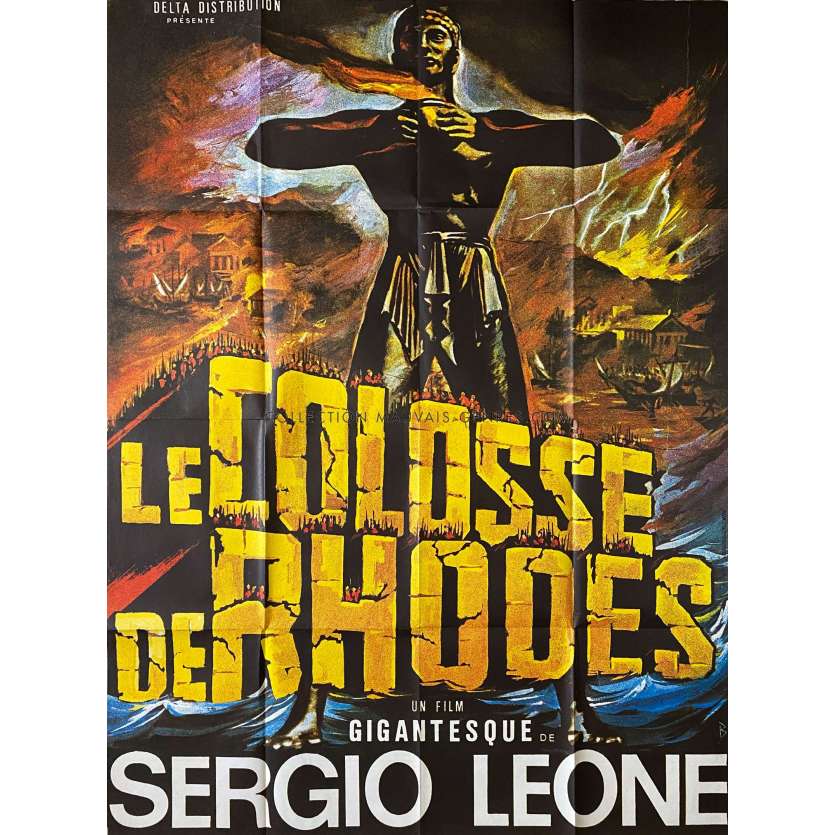 LE COLOSSE DE RHODES Affiche de film- 120x160 cm. - 1961 - Lea Massari, Sergio Leone - Peplum