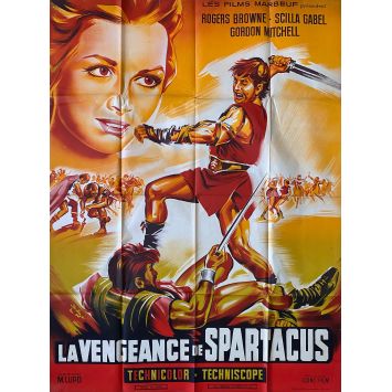 LA VENGEANCE DE SPARTACUS Affiche de film- 120x160 cm. - 1964 - Roger Browne, Michele Lupo - Peplum