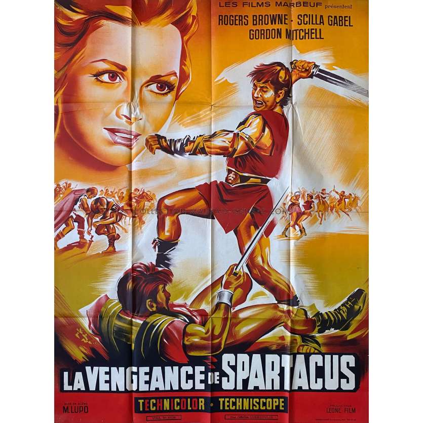 LA VENGEANCE DE SPARTACUS Affiche de film- 120x160 cm. - 1964 - Roger Browne, Michele Lupo - Peplum