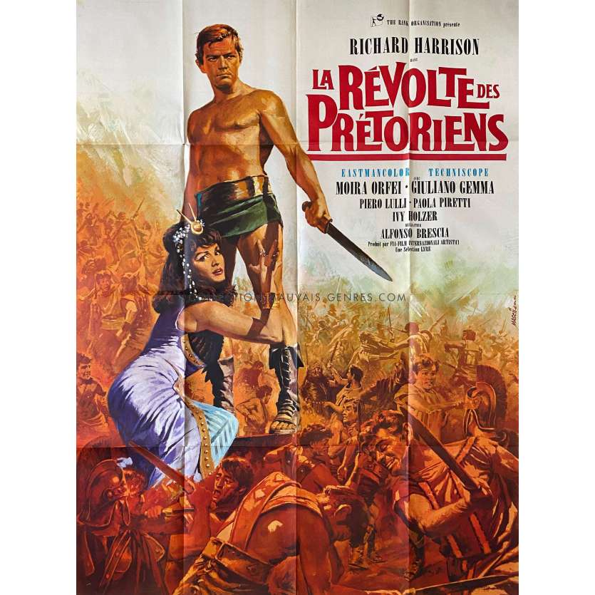 THE REVOLT OF THE PRETORIANS Movie Poster- 47x63 in. - 1964 - Alfonso Brescia, Richard Harrison - Sword-and-sandal