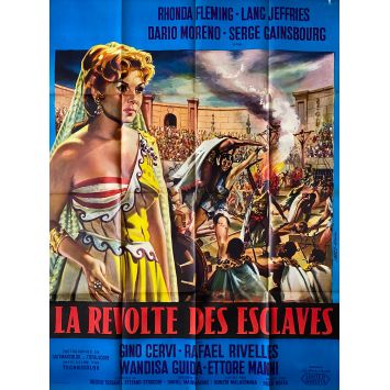 LA REVOLTE DES ESCLAVES Affiche de film- 120x160 cm. - 1960 - Rhonda Fleming, Nunzio Malasomma - Peplum