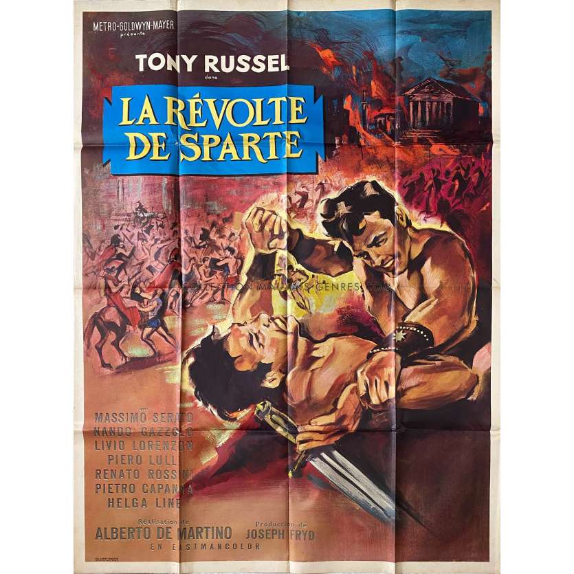 LA REVOLTE DE SPARTE Affiche de film- 120x160 cm. - 1964 - Tony Russel, Alberto De Martino - Peplum