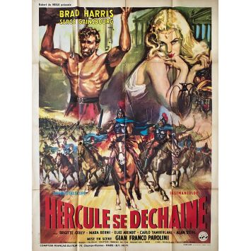 THE FURY OF HERCULES Movie Poster- 47x63 in. - 1962 - Gianfranco Parolini, Brad Harris - Sword-and-sandal