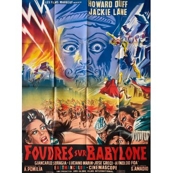 FOUDRE SUR BABYLONE Affiche de film- 120x160 cm. - 1962 - Howard Duff, Silvio Amadio - Peplum