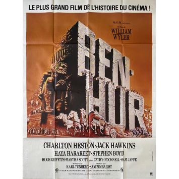 BEN-HUR Movie Poster- 47x63 in. - 1959/R1980 - William Wyler, Charlton Heston - Sword-and-sandal